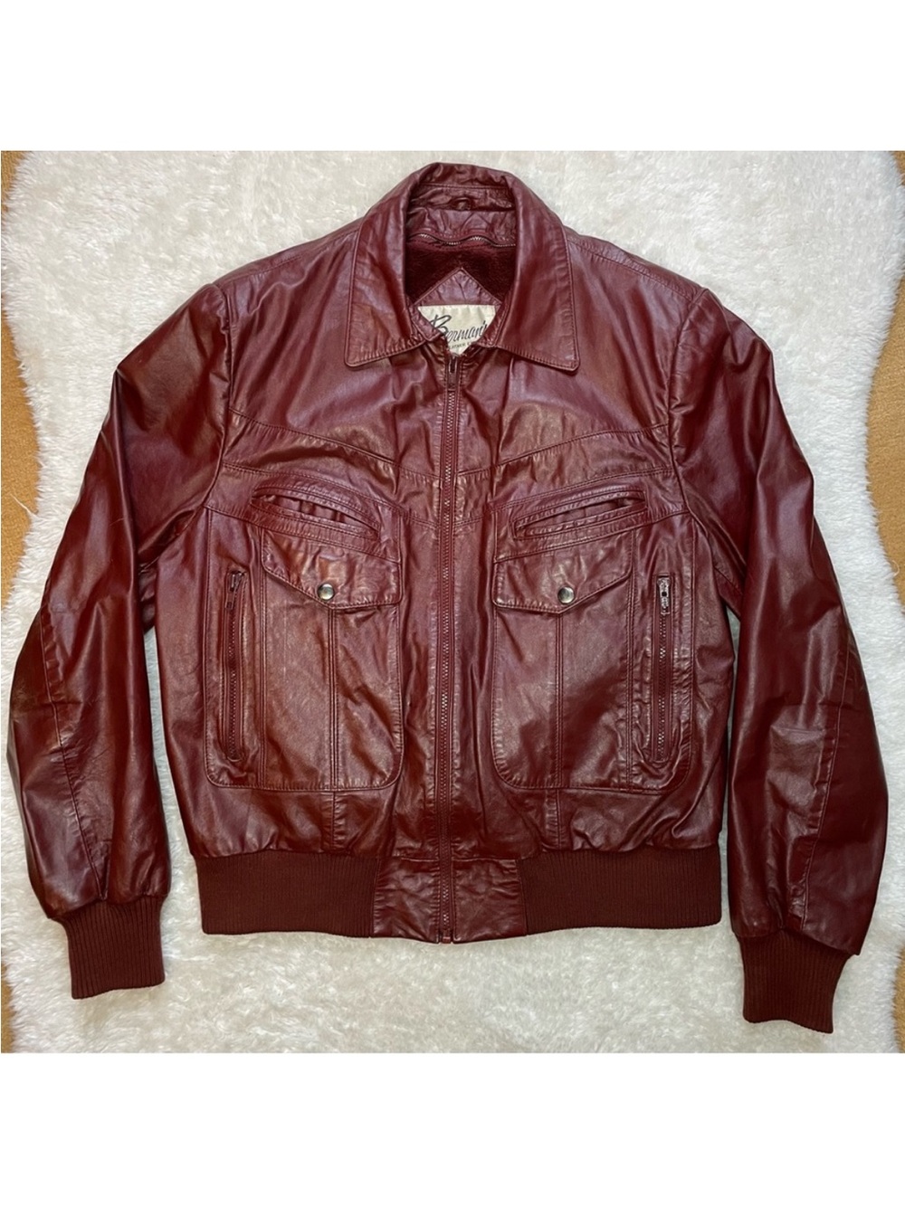 Vintage 1980s Berman’s Leather Bomber Jacket